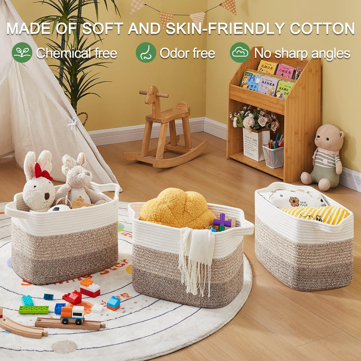 Storage Baskets for Organizing (3 Count)