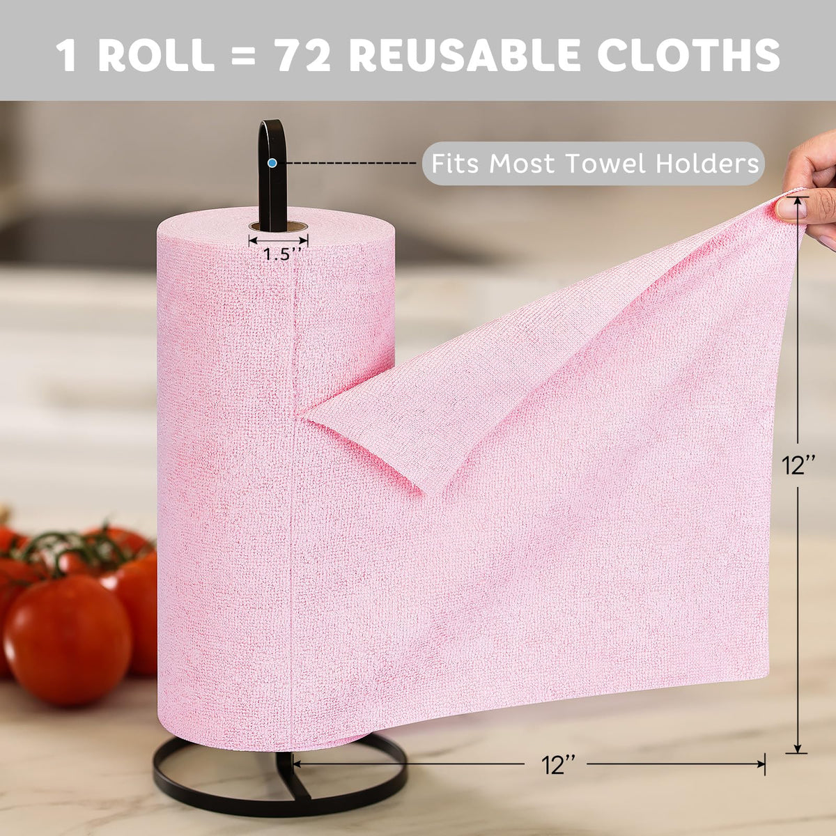 Matthew Microfiber Cleaning Cloth Roll 72Pack (72 Count)