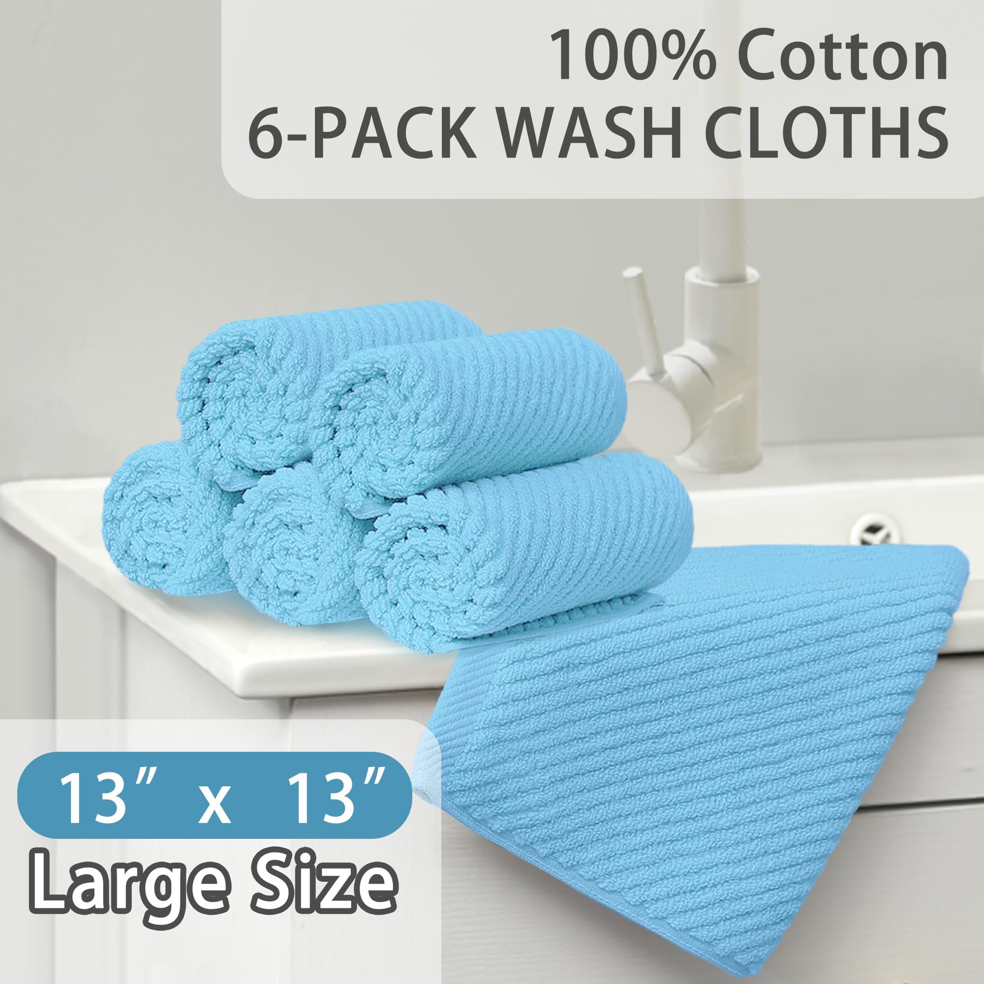 Washcloths 6PC (6 Count)