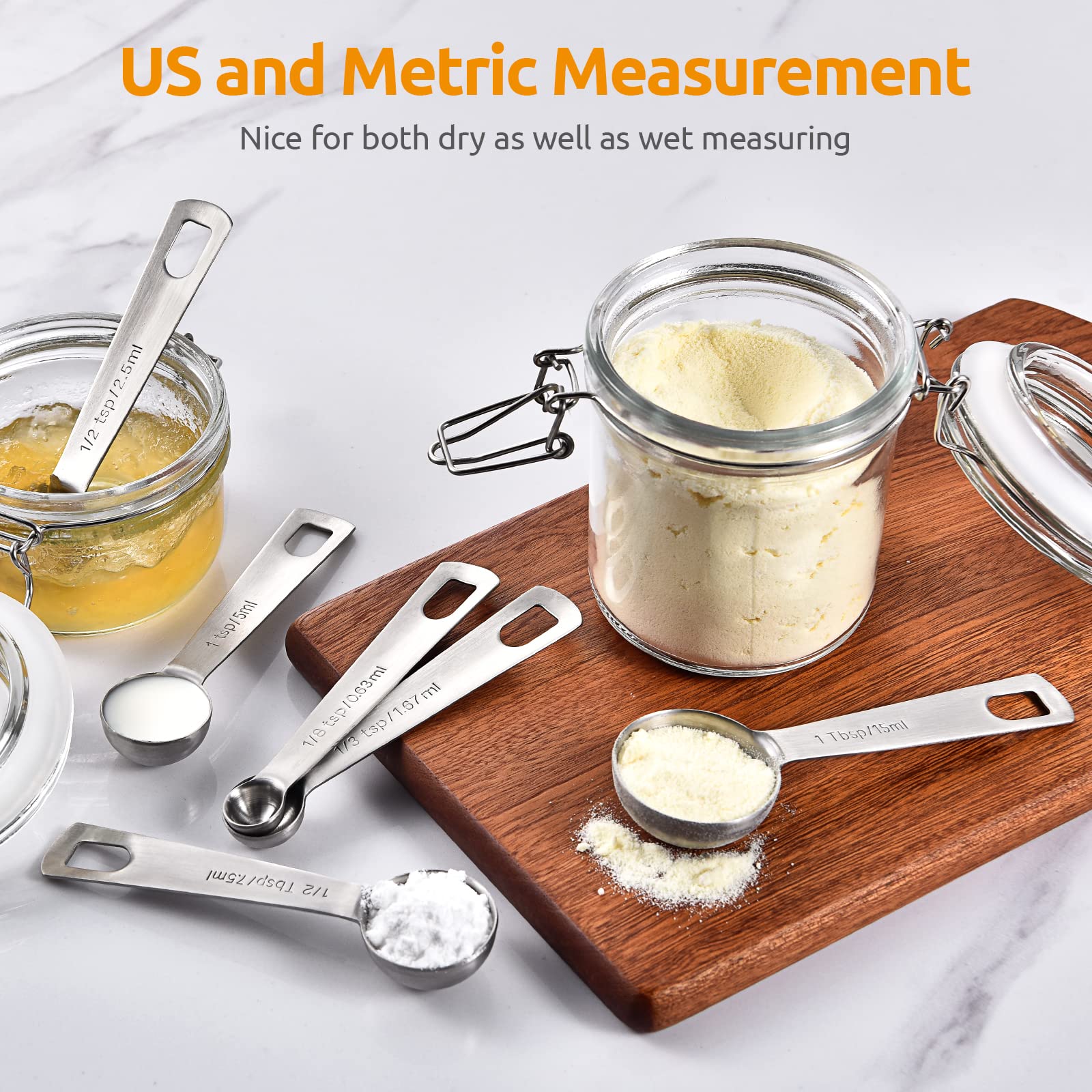 18 8 Stainless Steel Measuring Spoons Set of 9