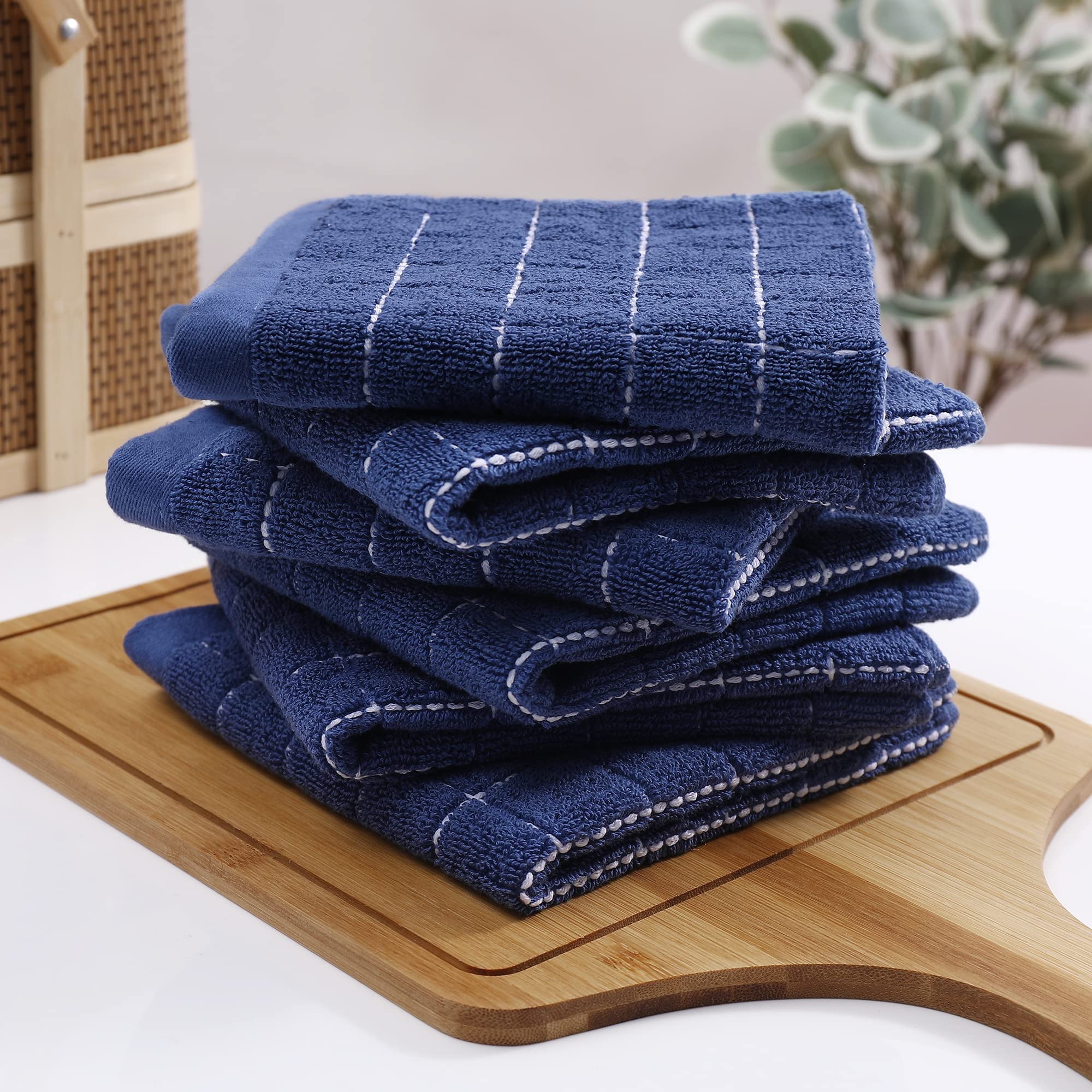 100% Cotton Terry Kitchen Dish Cloths (18 Count)