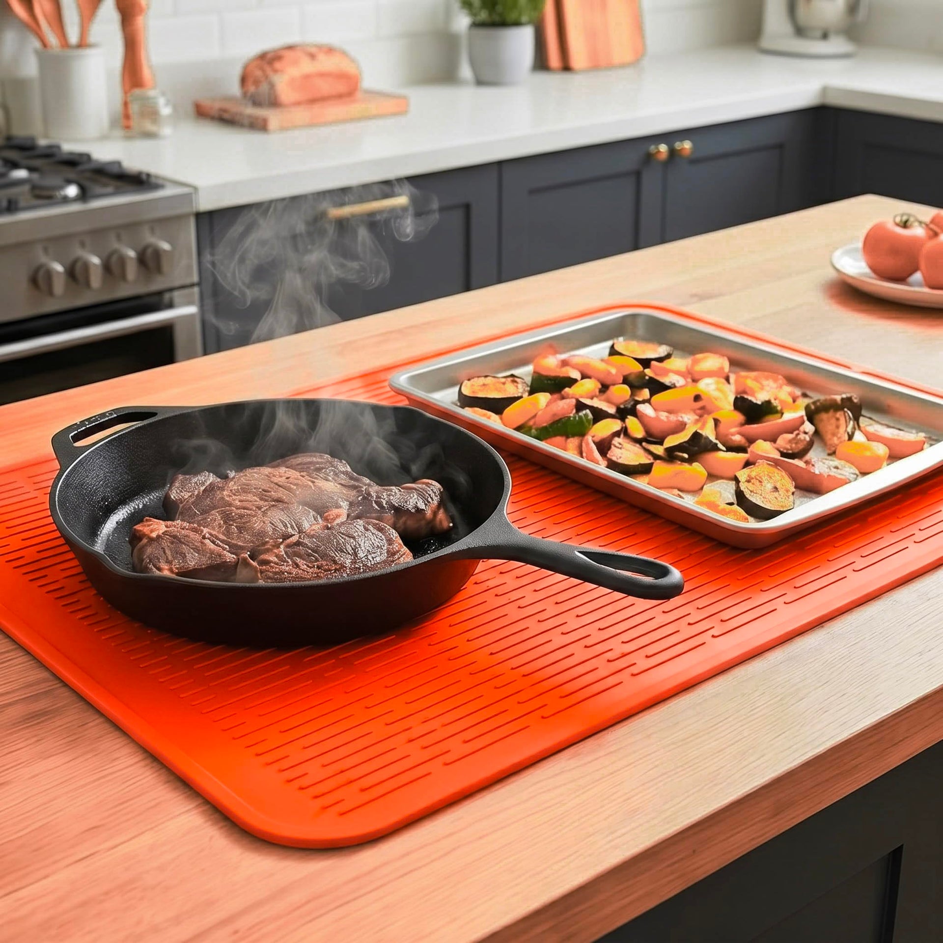 Silicone Dish Drying Mat for Multiple Usage