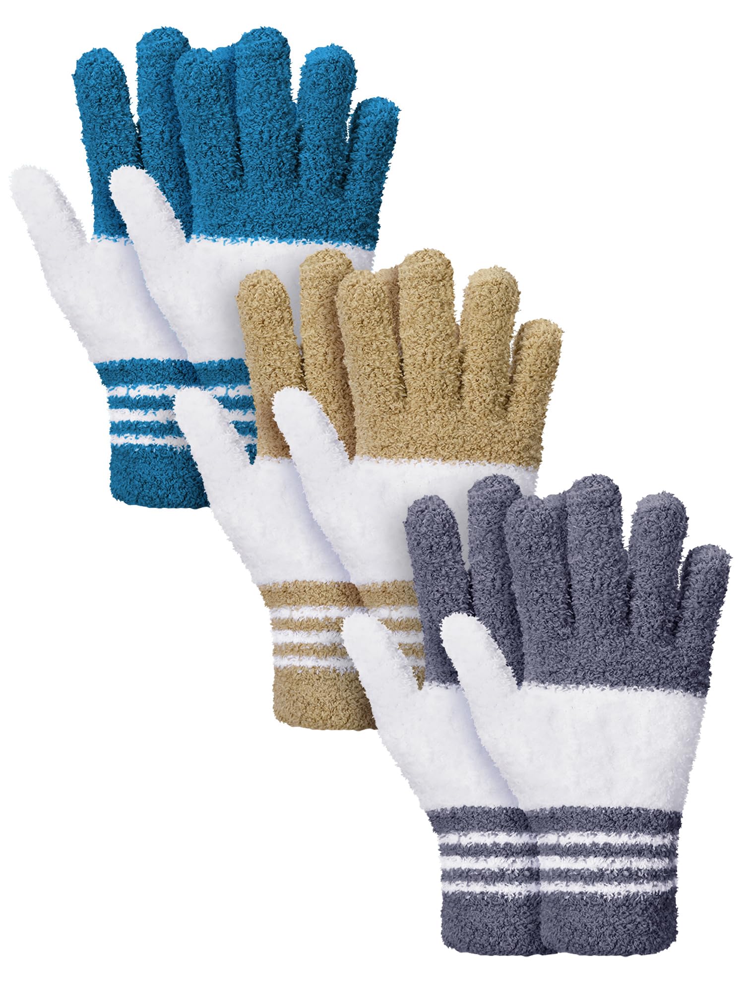 3 Pairs Microfiber Dusting Gloves for Plants Leaf (3 Count)