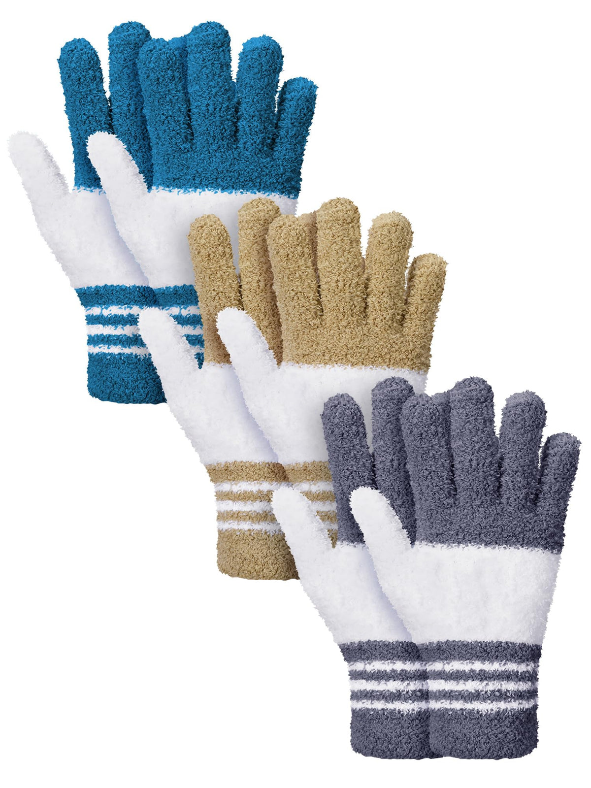 3 Pairs Microfiber Dusting Gloves for Plants Leaf (3 Count)