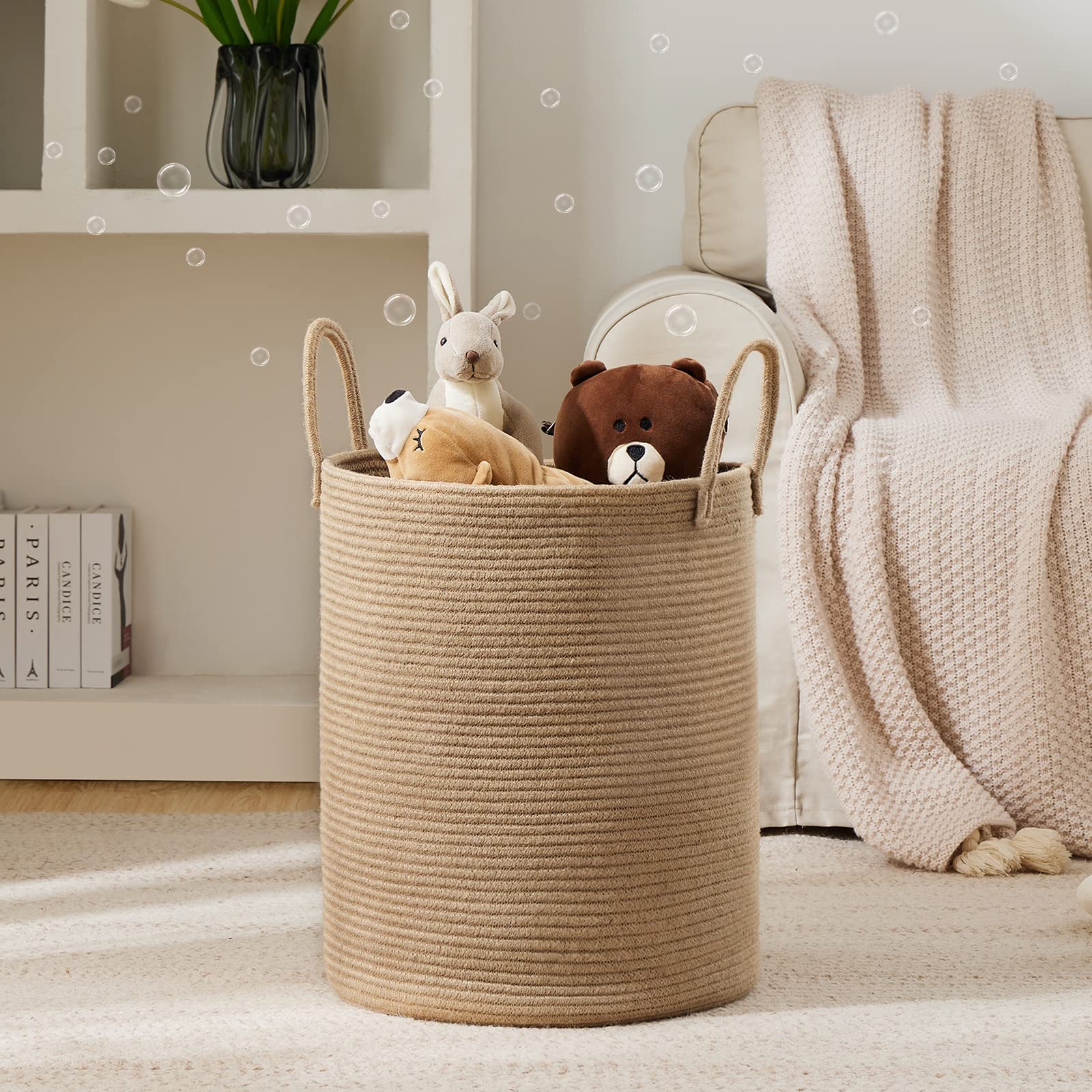 Woven Rope Laundry Hamper Basket by YOUDENOVA - ModHome Supplies