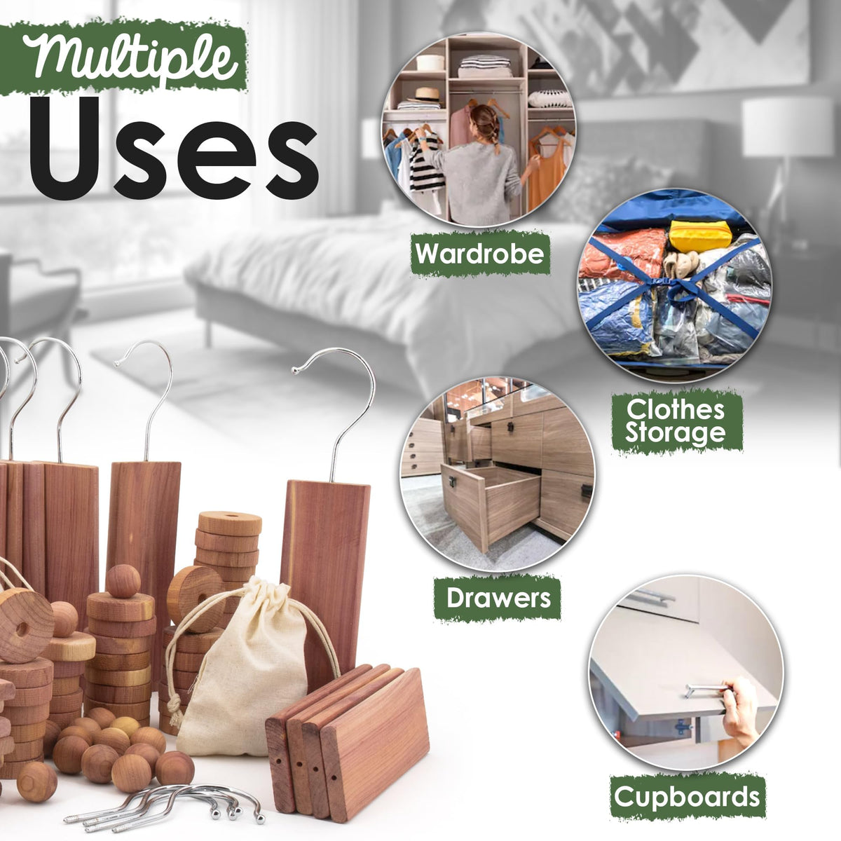 Cedar Bundle for Clothes Storage (34 Count)