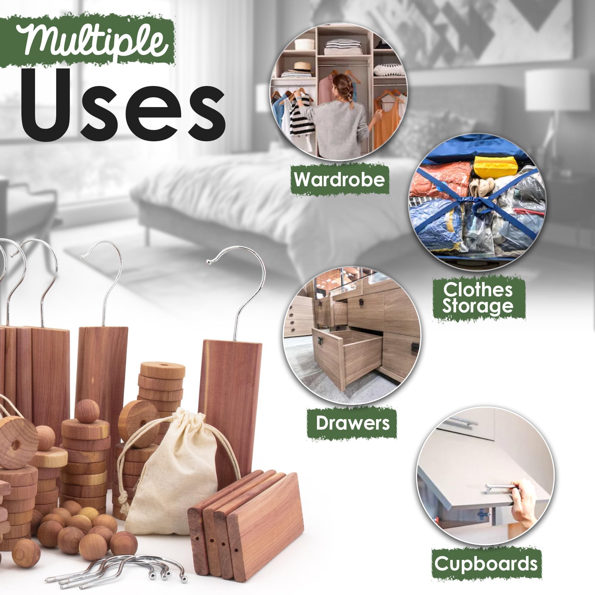 Cedar Bundle for Clothes Storage (34 Count)