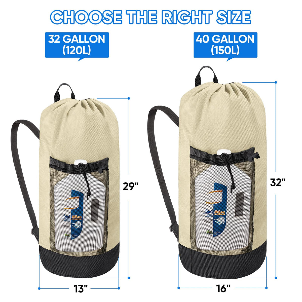150L Laundry Bag Backpack