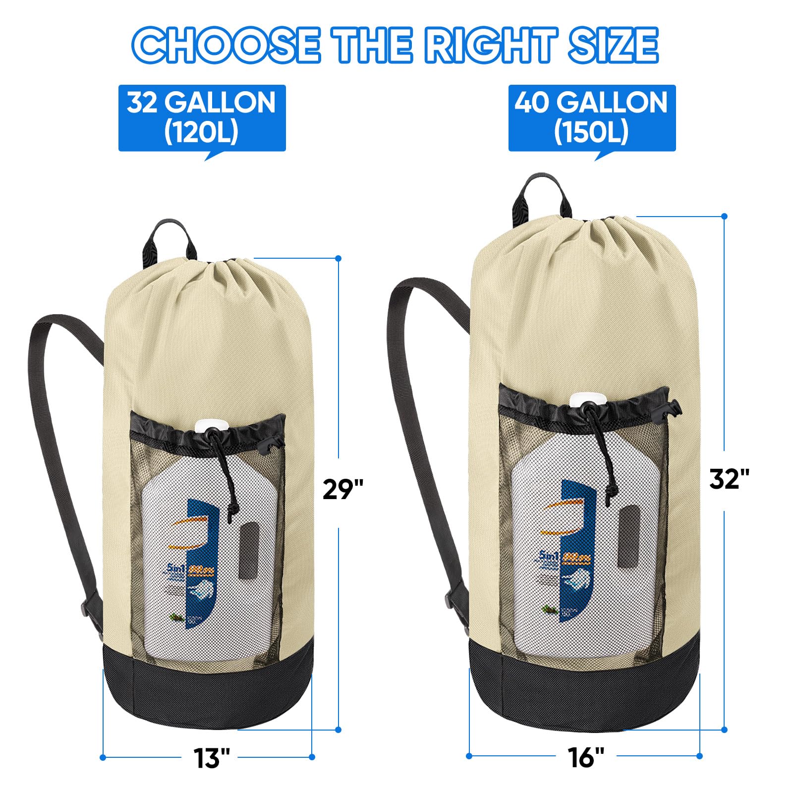 120L Laundry Bag Backpack