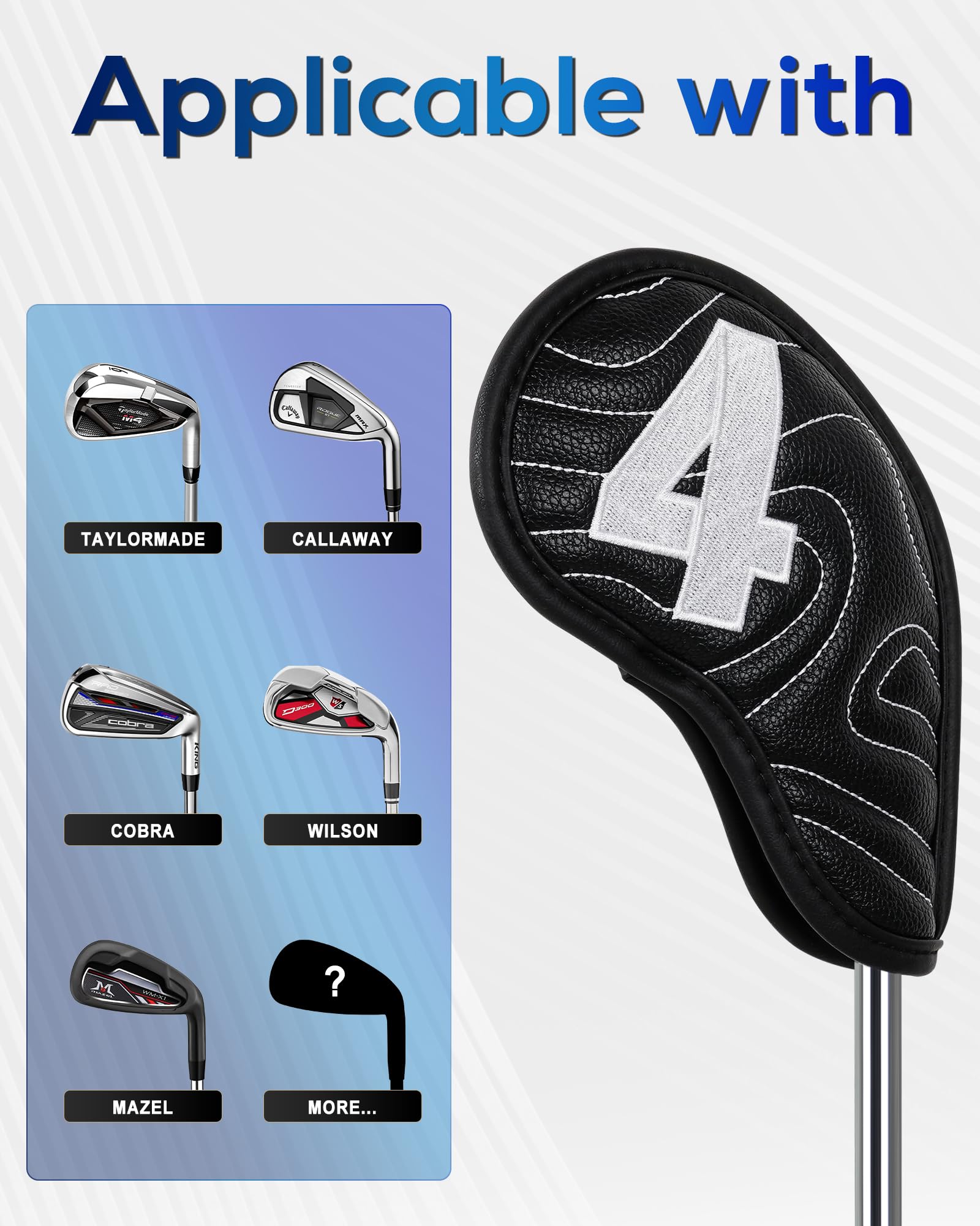Magnetic Golf Iron Club Covers