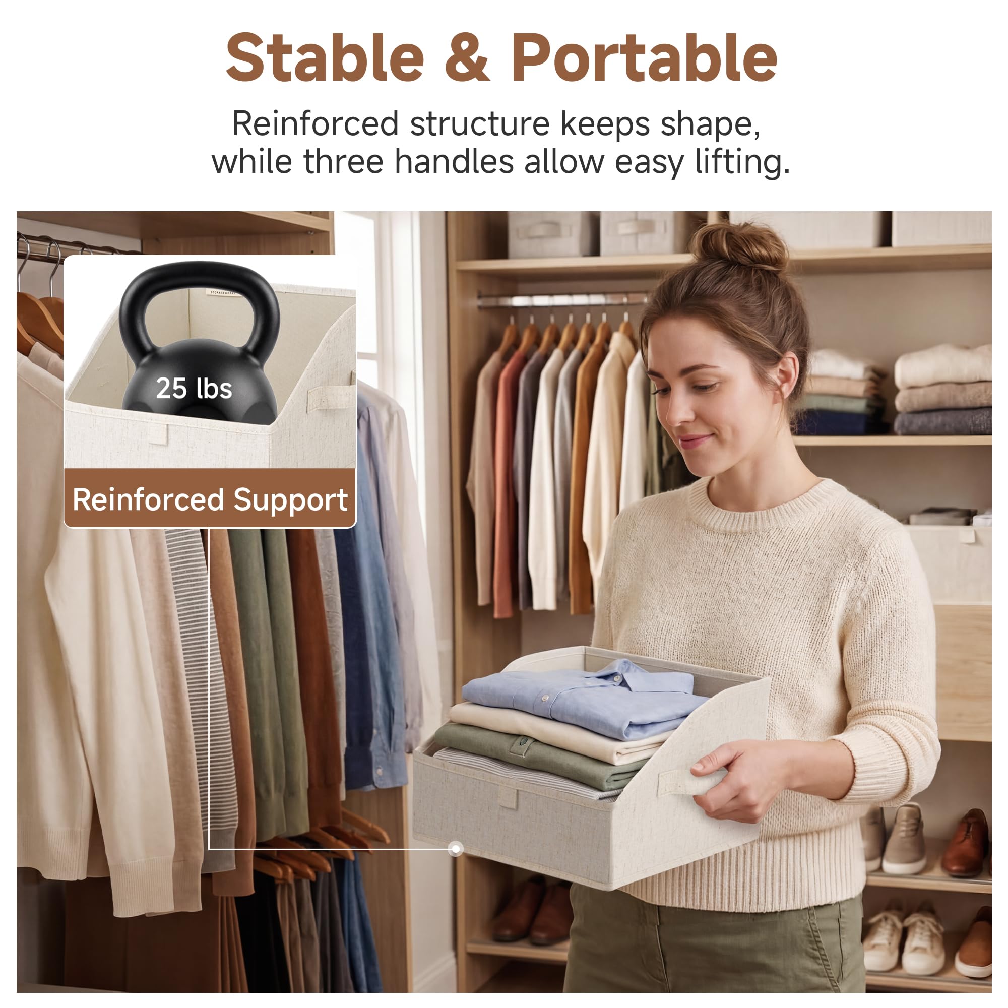 Closet Storage Bins (3 Count)