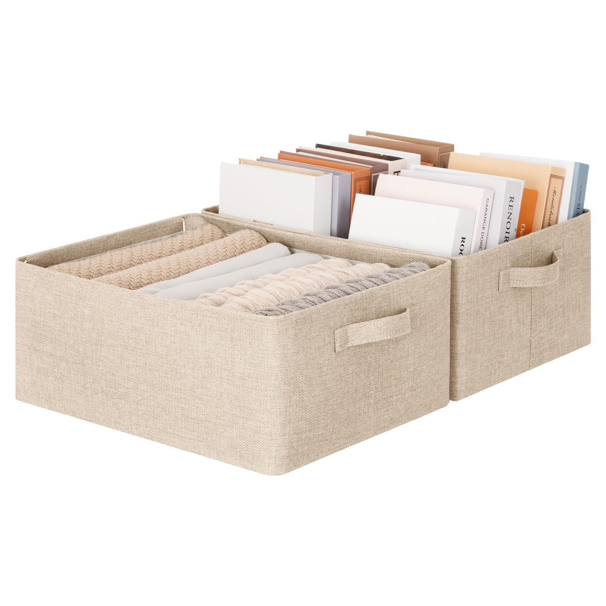 Storage Baskets with Metal Frame (2 Count)