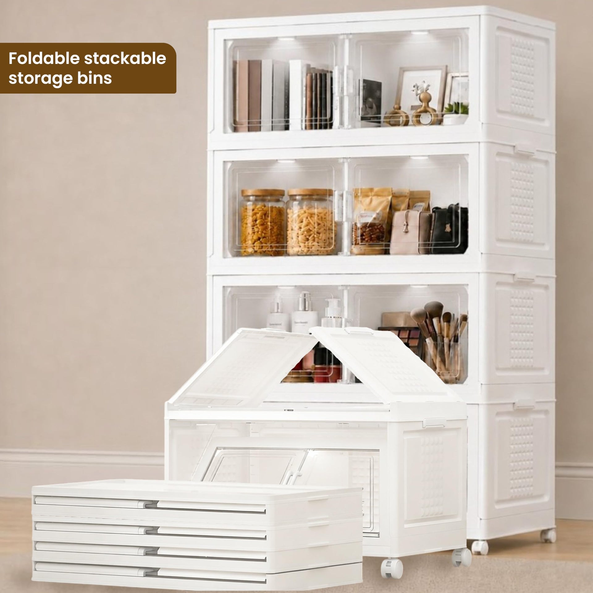 752QT 188GAL Large Collapsible Closet Organizer (4 Count)