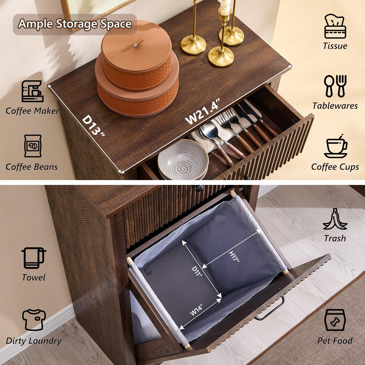 Tilt Out Trash Can Cabinet