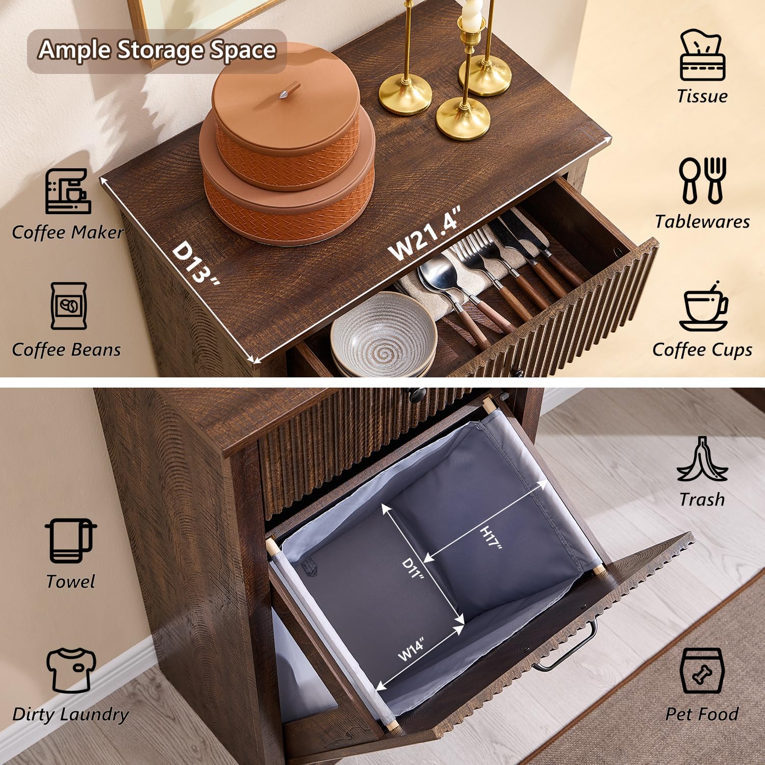 Tilt Out Trash Can Cabinet