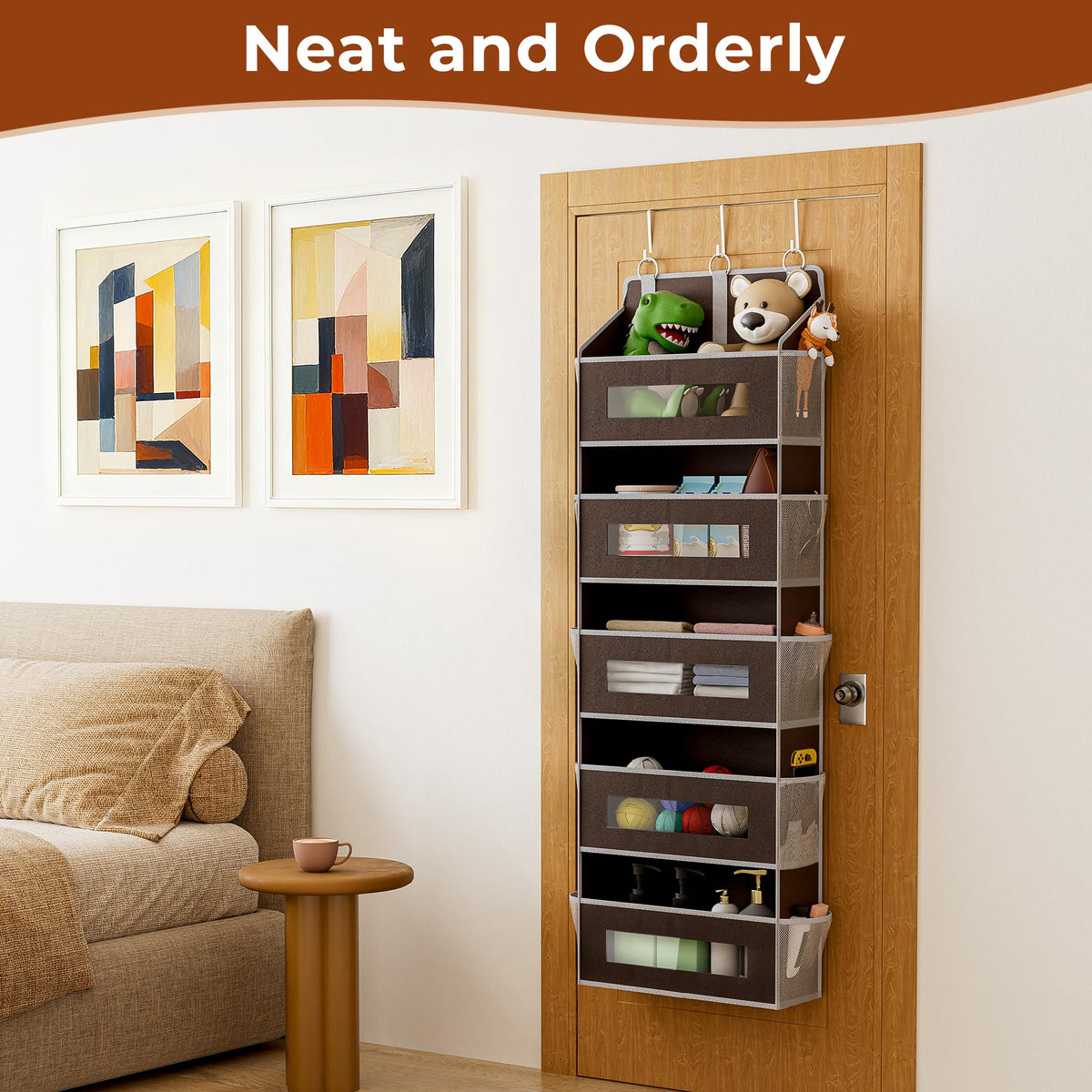 2 Pack 5 Tier Over The Door Organizer Space (2 Count)