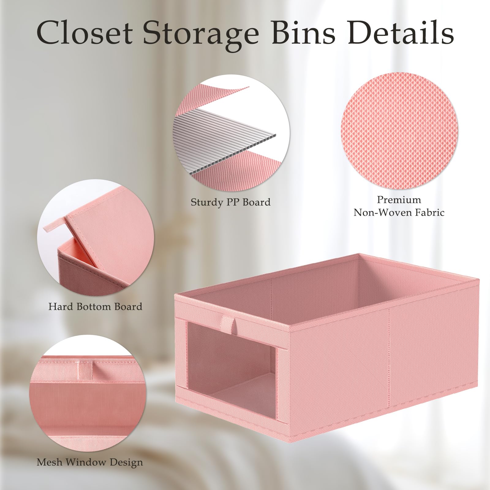 4 Pack Linen Closet Organizers and Storage (4 Count)