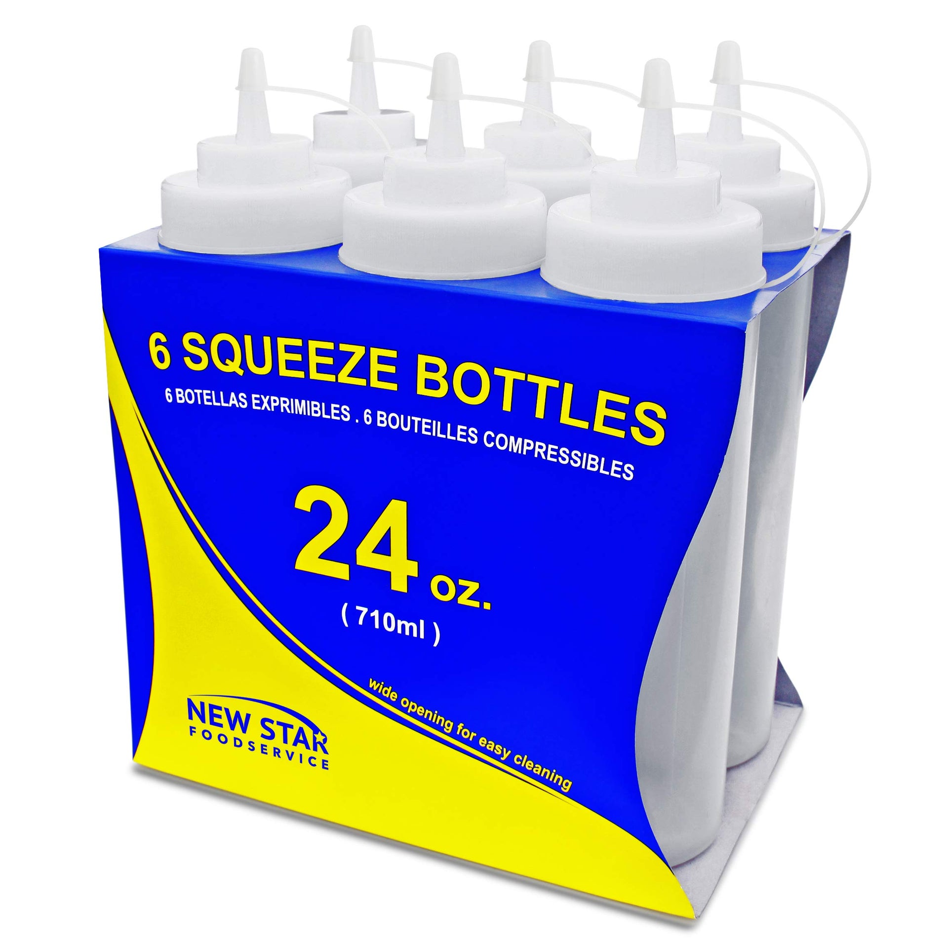 24 oz Clear Squeeze Bottle