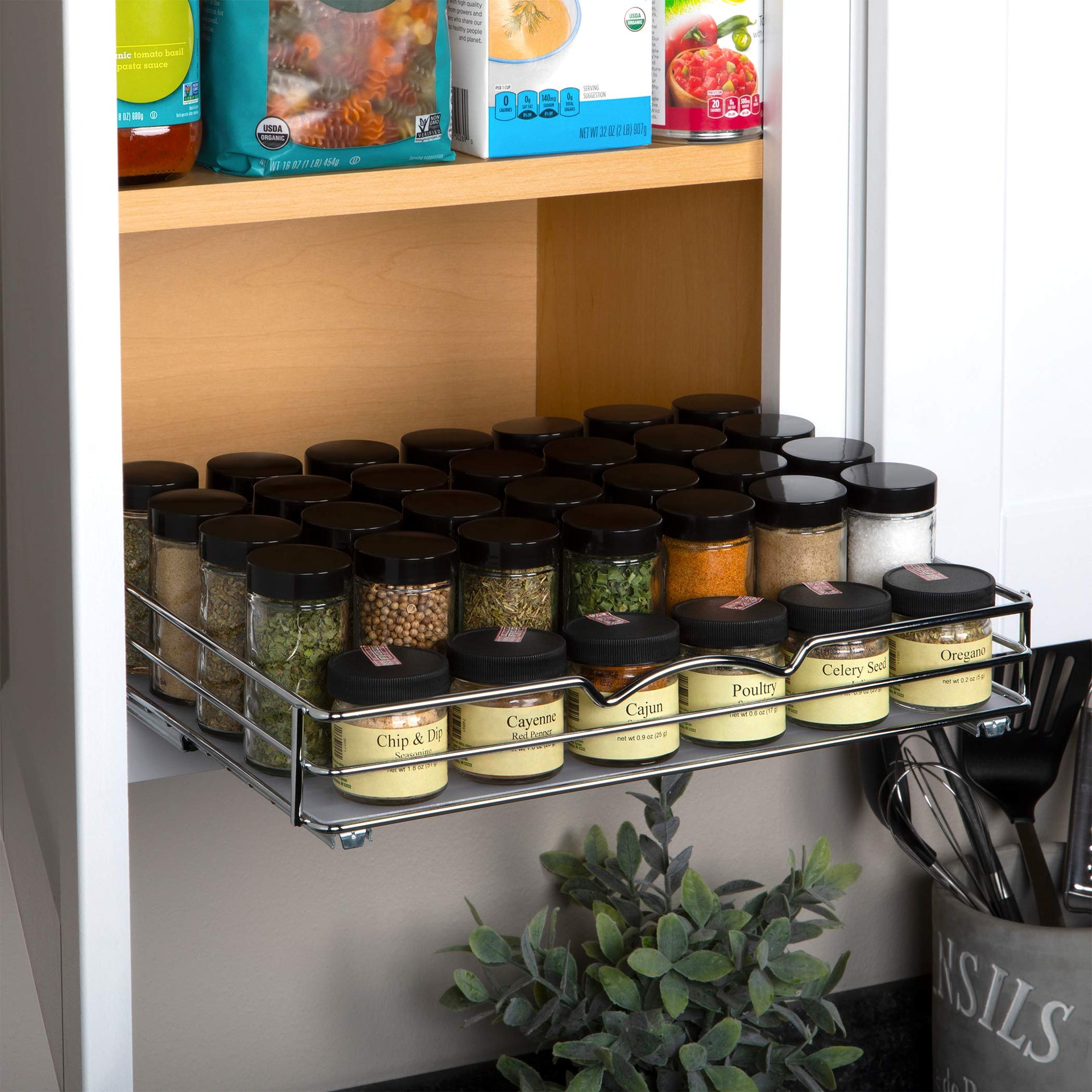 Pull Out Cabinet Spice Rack Organizer