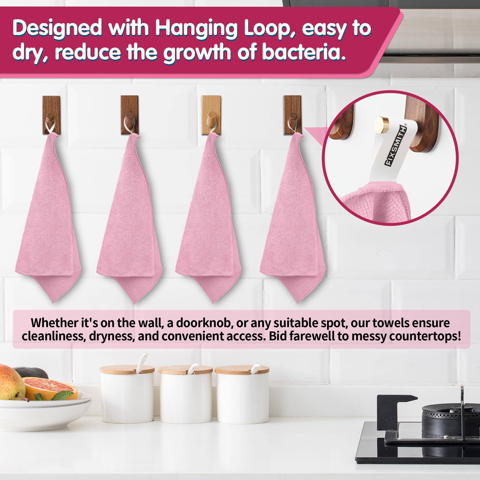 Pink Microfiber Cleaning Cloth (12 Count)