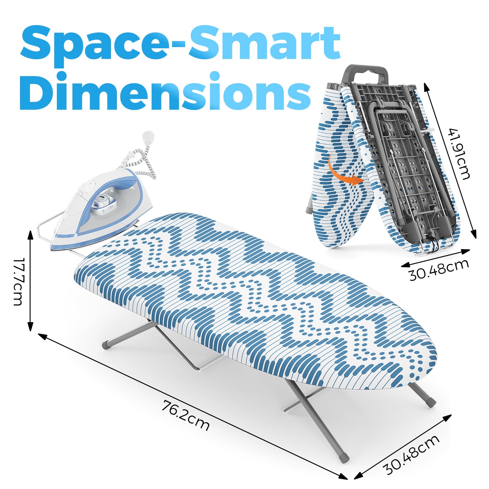 Small Ironing Board with Iron Rest