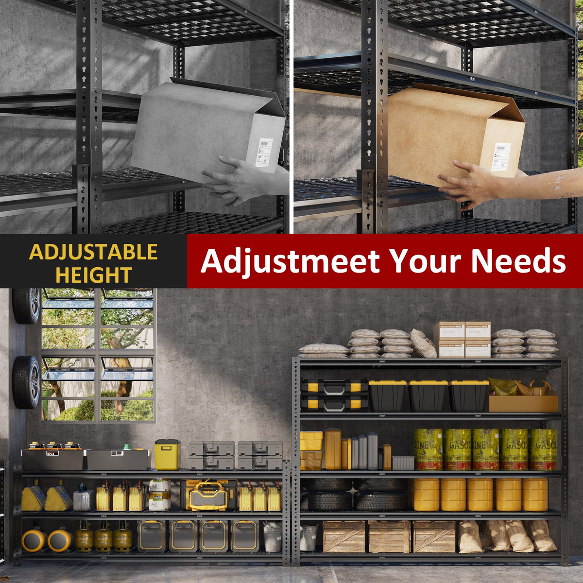 60" W Garage Shelving Heavy Duty 5