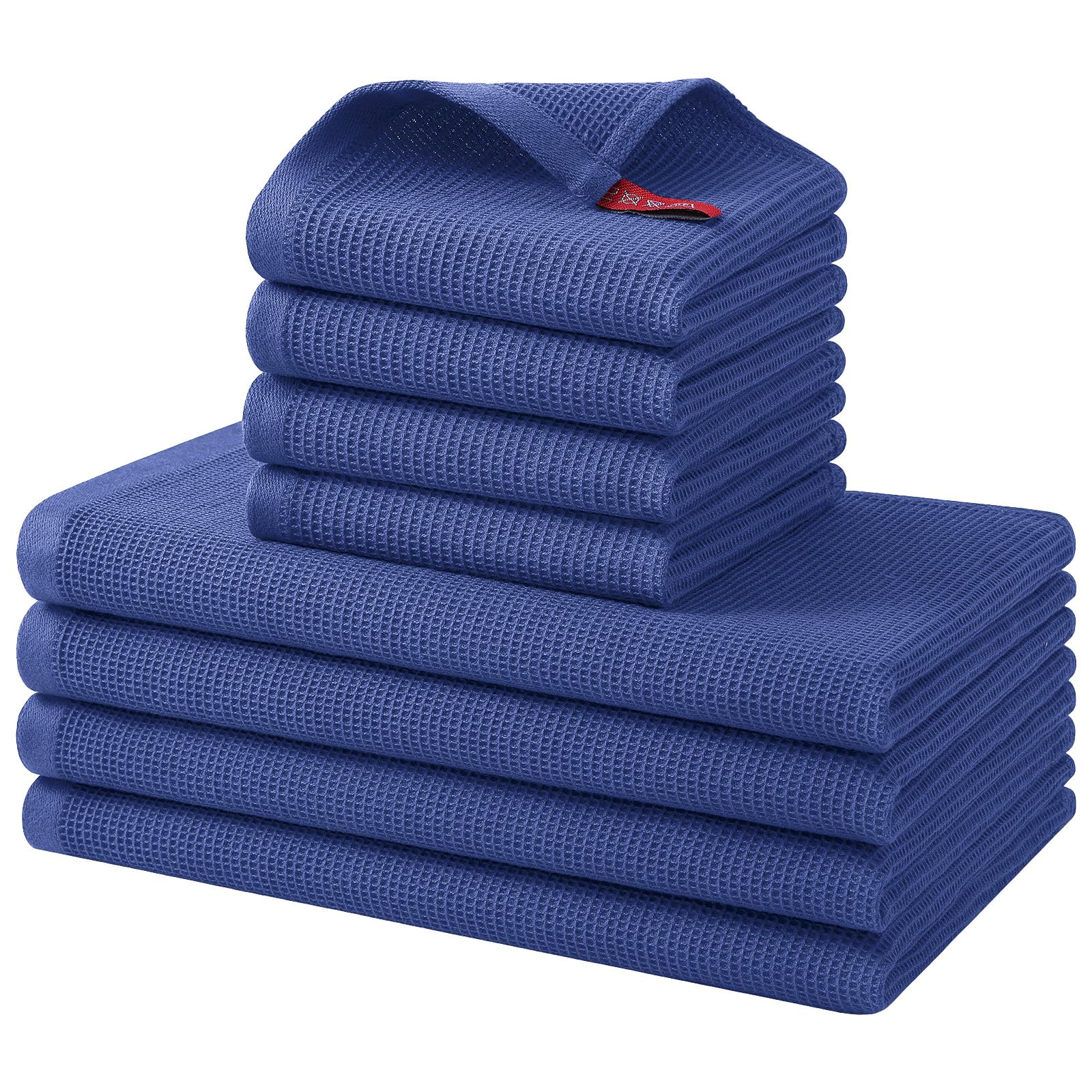 100% Cotton Kitchen Towels and Dishcloths Set (8 Count)