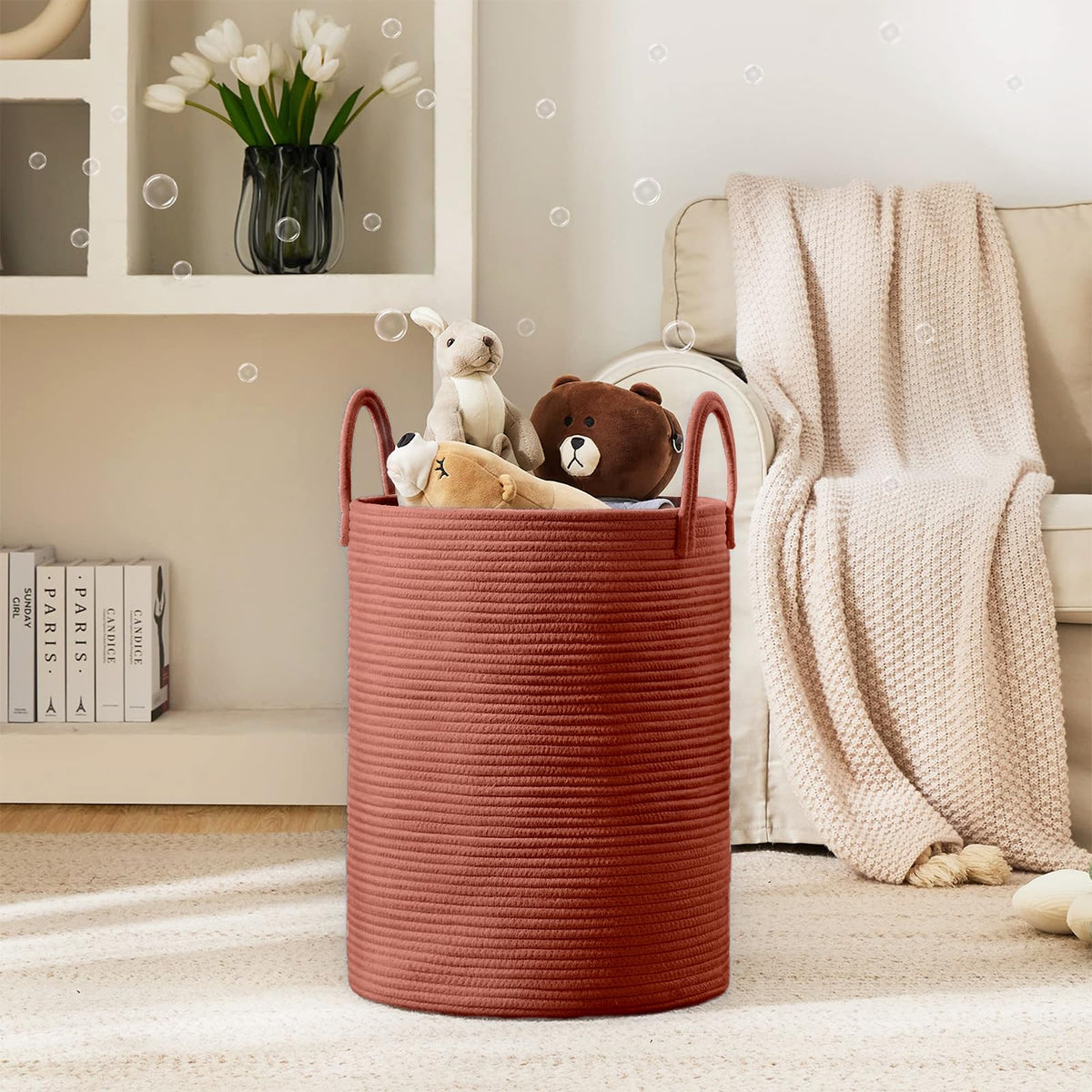 Cotton Rope Laundry Hamper Basket (1961.2133 Fl Oz) - ModHome Supplies