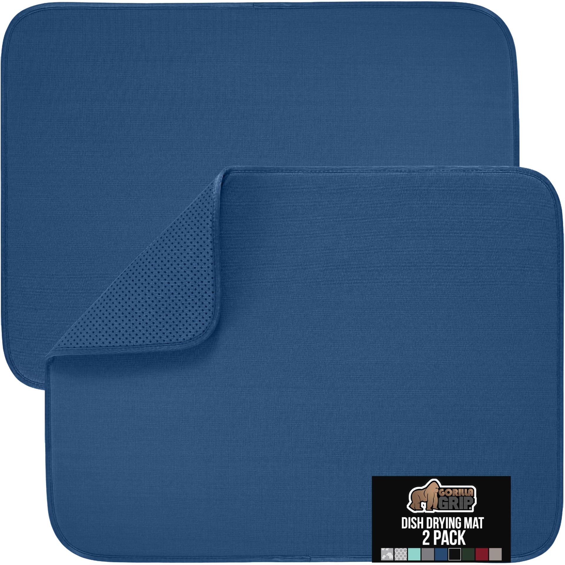Ultra Water Absorbent Microfiber Dish Drying Mat (2 Count)