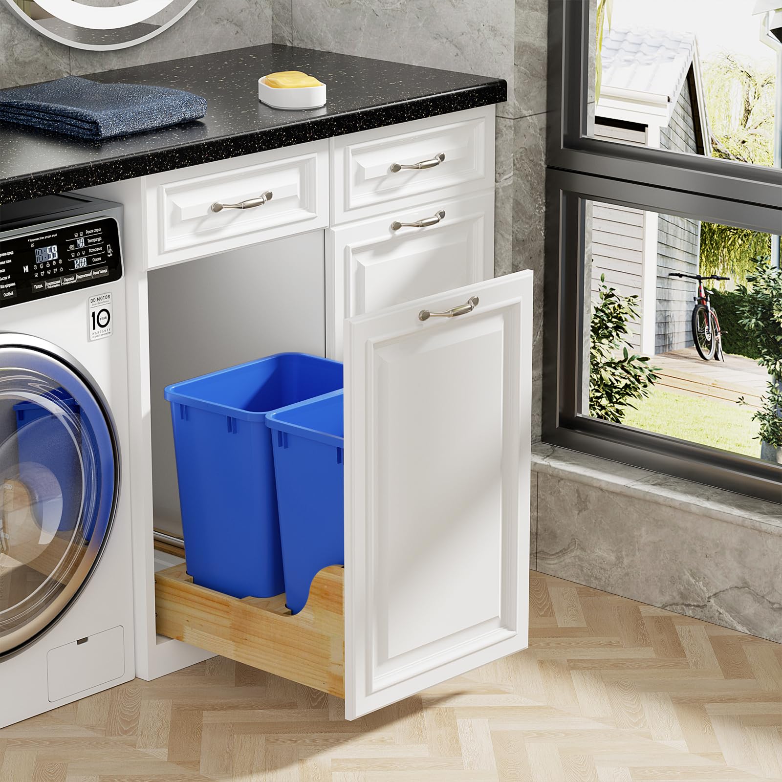 35 Quart Plastic Trash Can