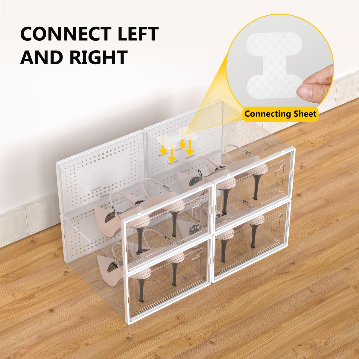 12 Pack X Large Shoe Organizer Storage Boxes for Closet (12 Count)