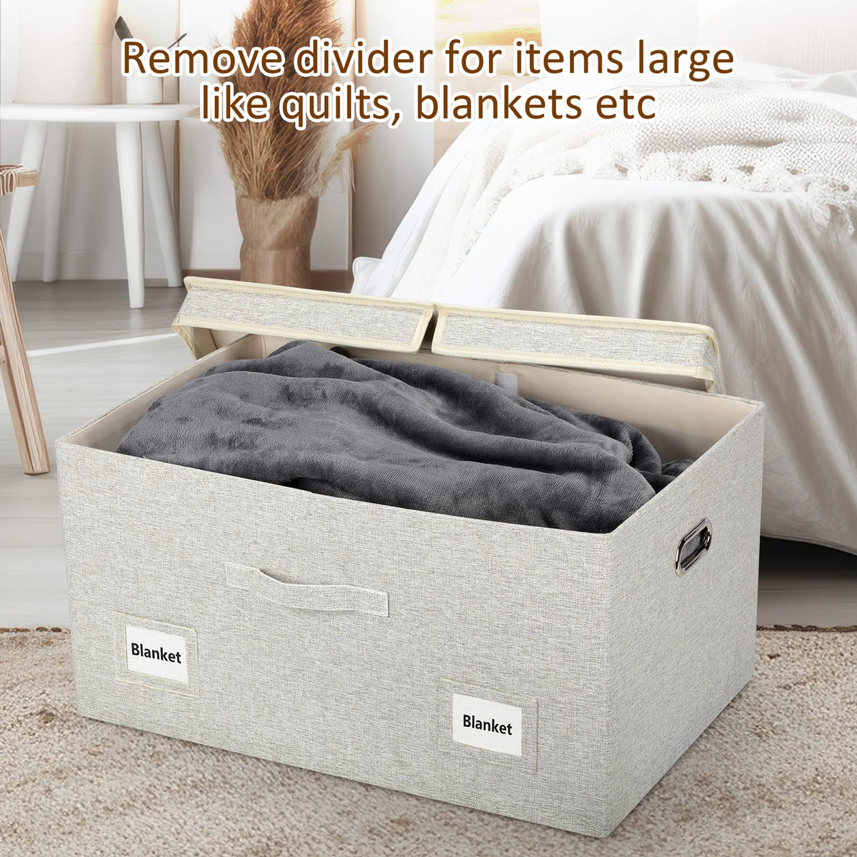 Storage Bins with Lids Fabric Closet Organizers Cubes Office Organization