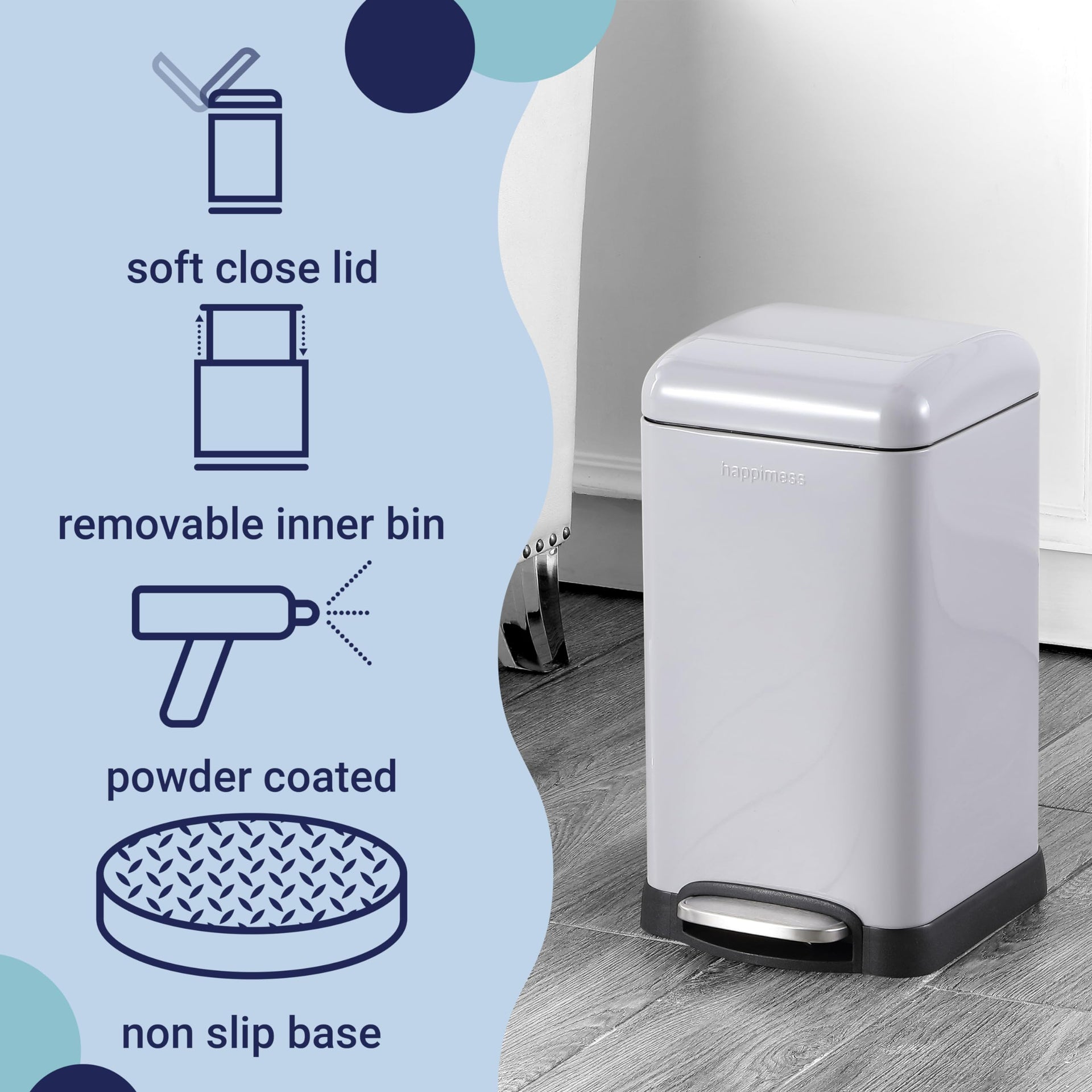 Betty Retro Mini 3.2 Gal Step Trash Can