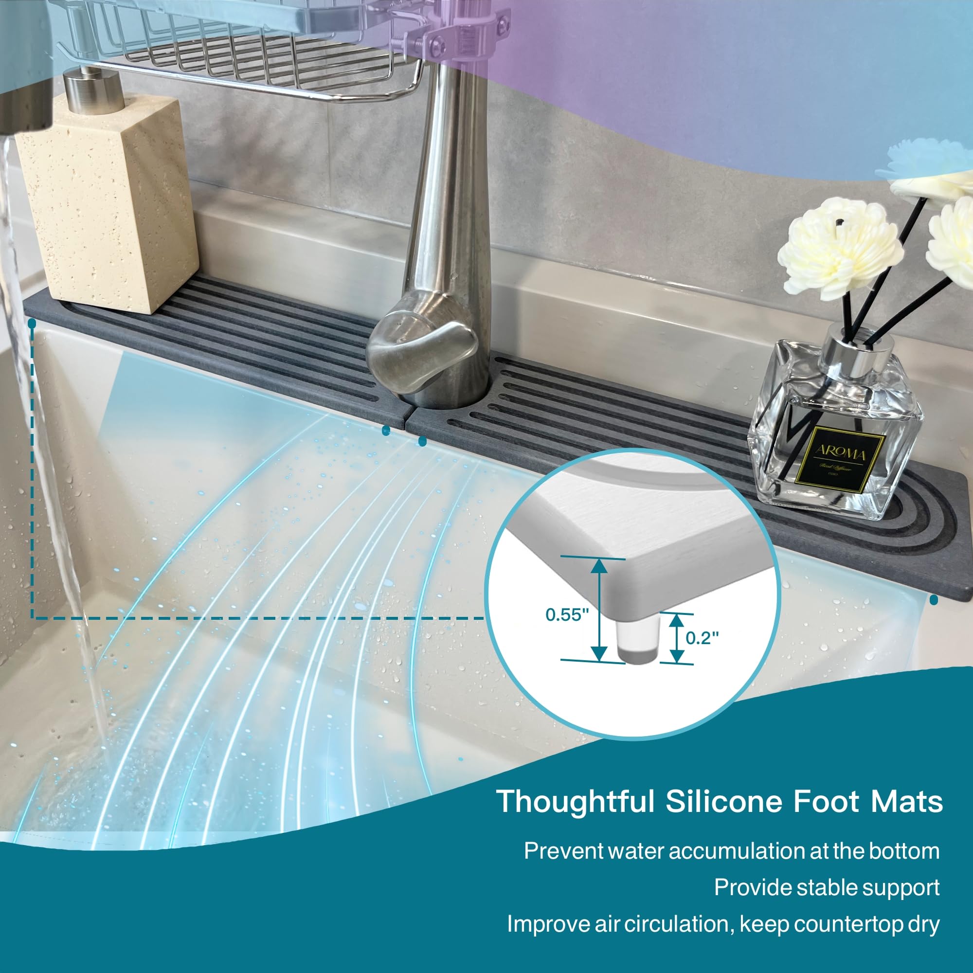 Faucet Mat for Kitchen Sink