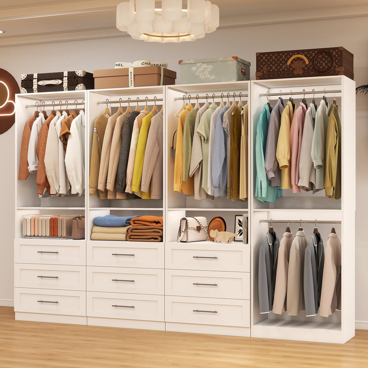 Closet System with 9 Drawers