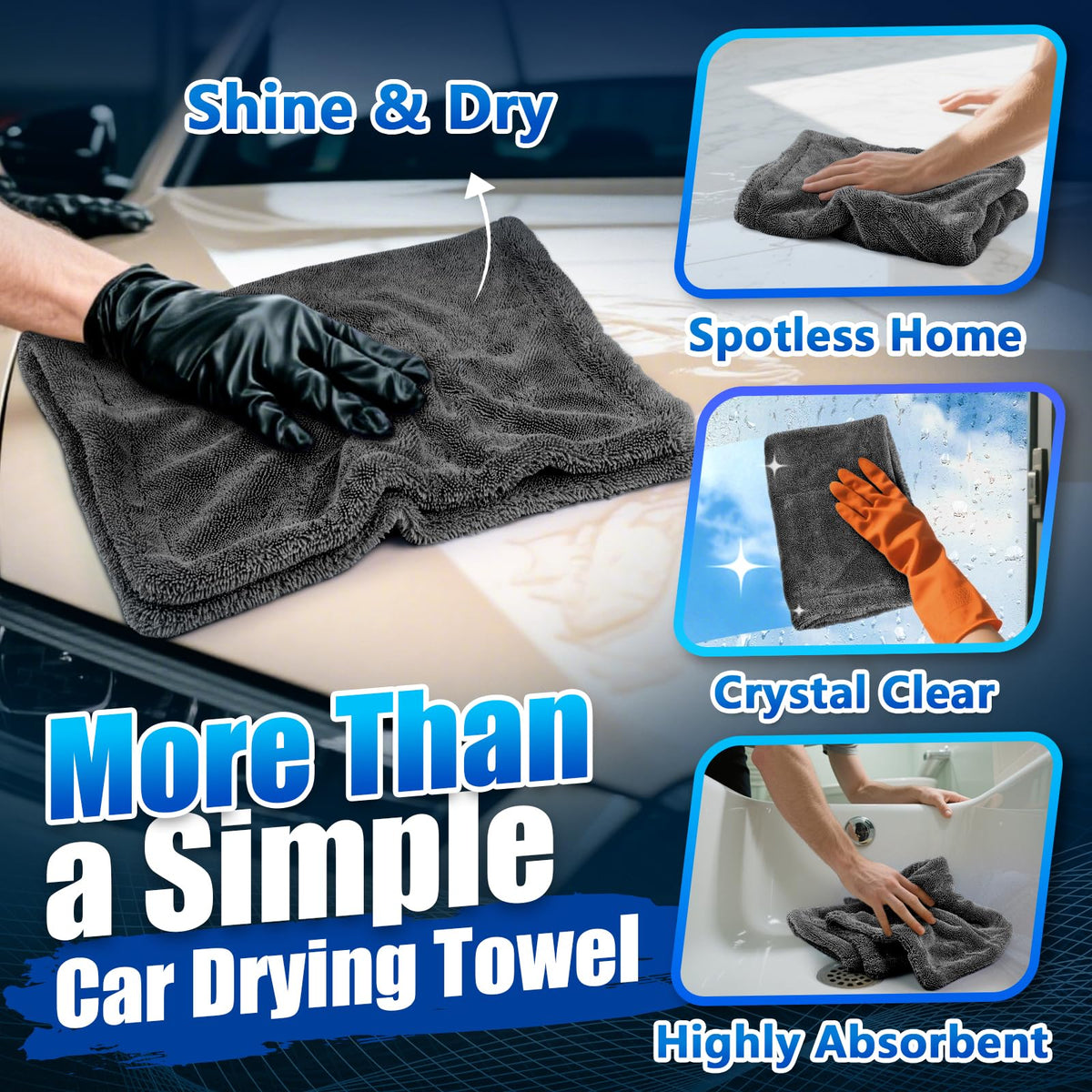 Microfiber Towels Cars Wash Drying Cleaning Cloth