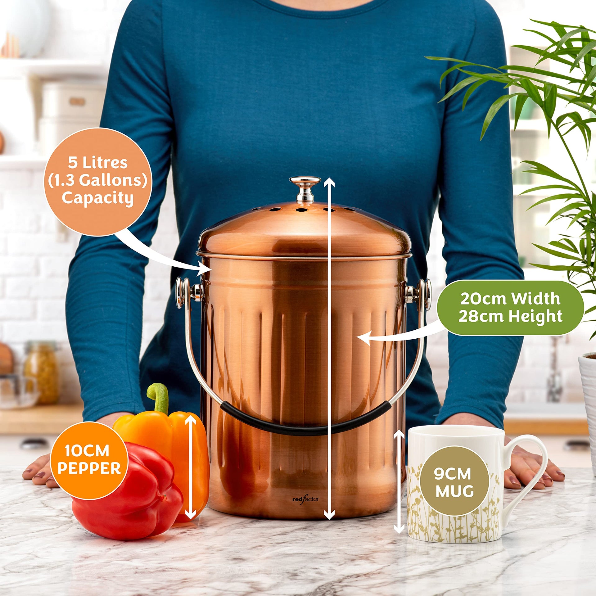 Premium Compost Bin for Kitchen Countertop