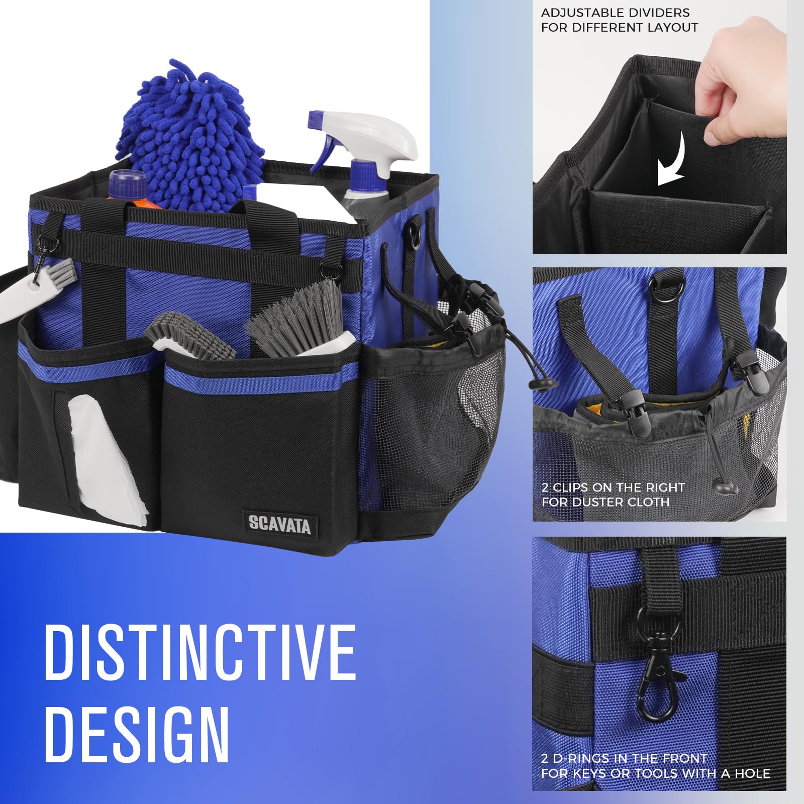 Compact Wearable Cleaning Caddy with Handle & Shoulder Straps