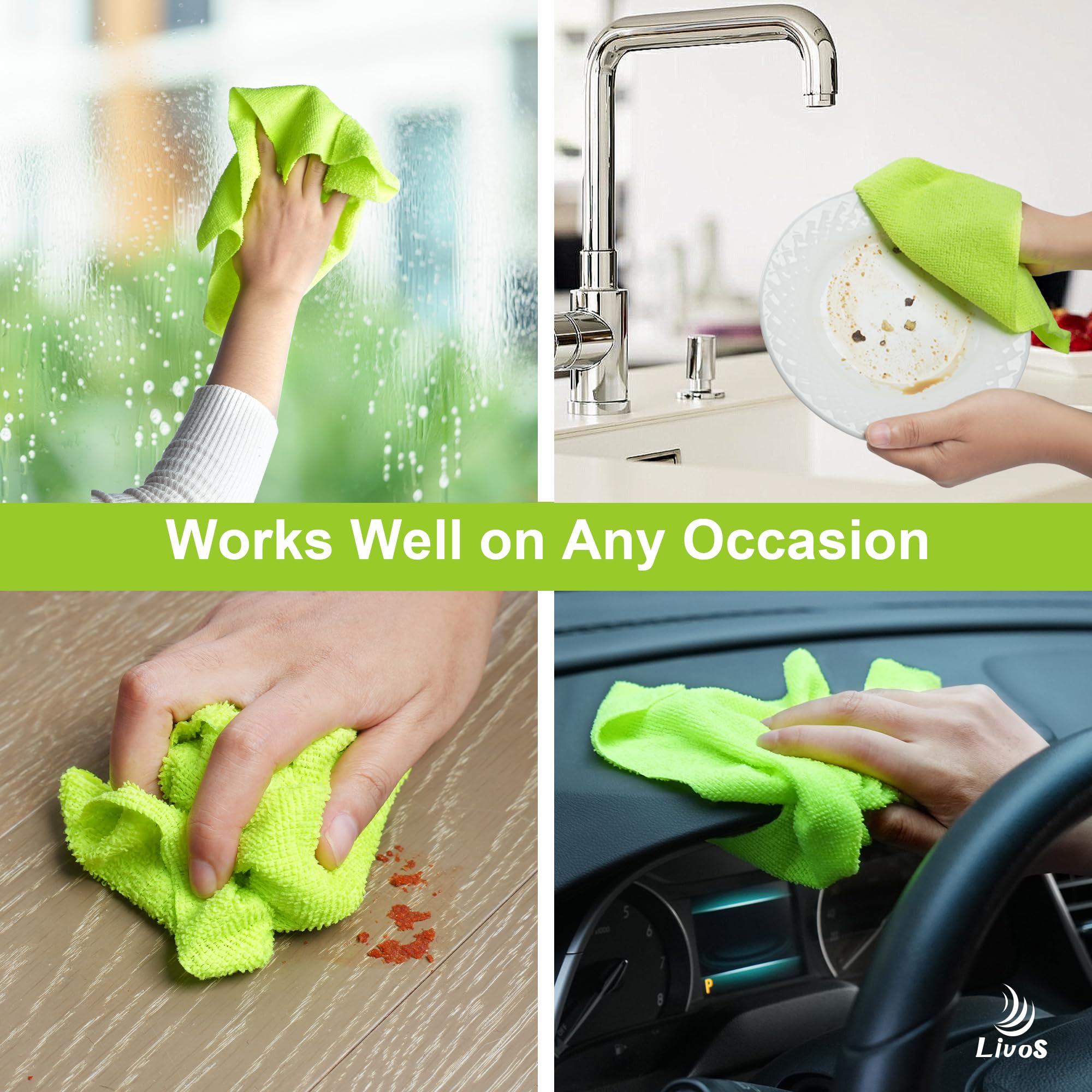 Microfiber Cleaning Cloth Roll (80 Count)