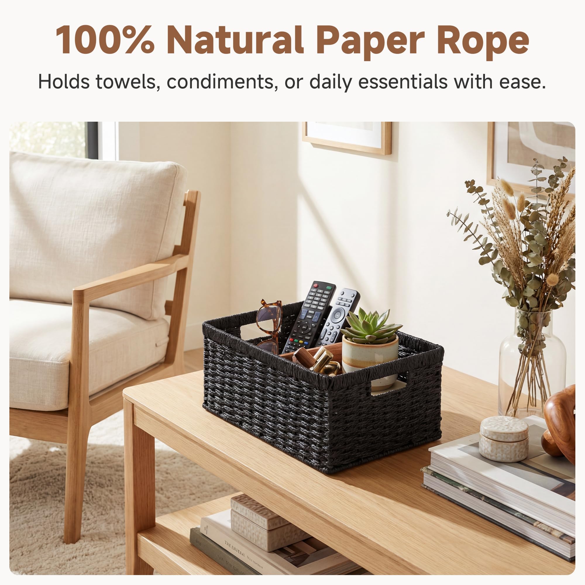 Wicker Storage Baskets for Organizing (2 Count)