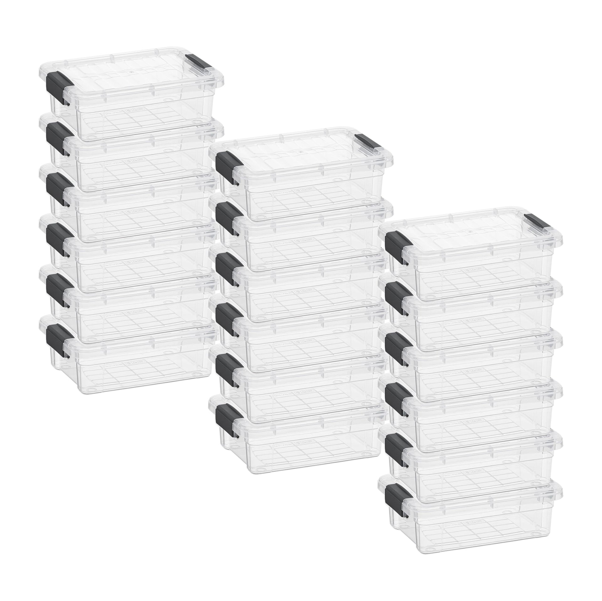1.27 Quart Clear Plastic Storage Containers with Lids (18 Count)