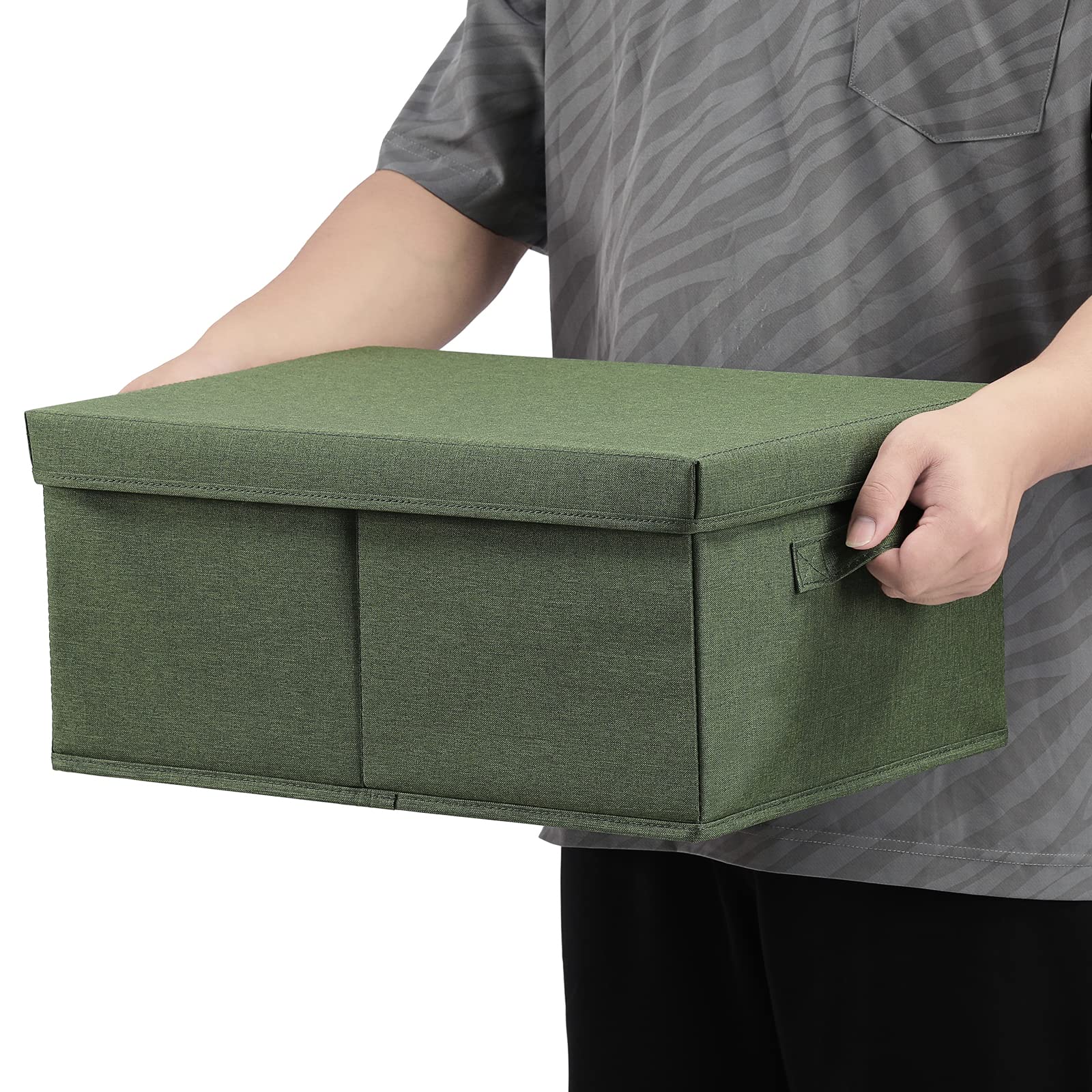 Storage Bins with Lids for Organizing (2 Count)