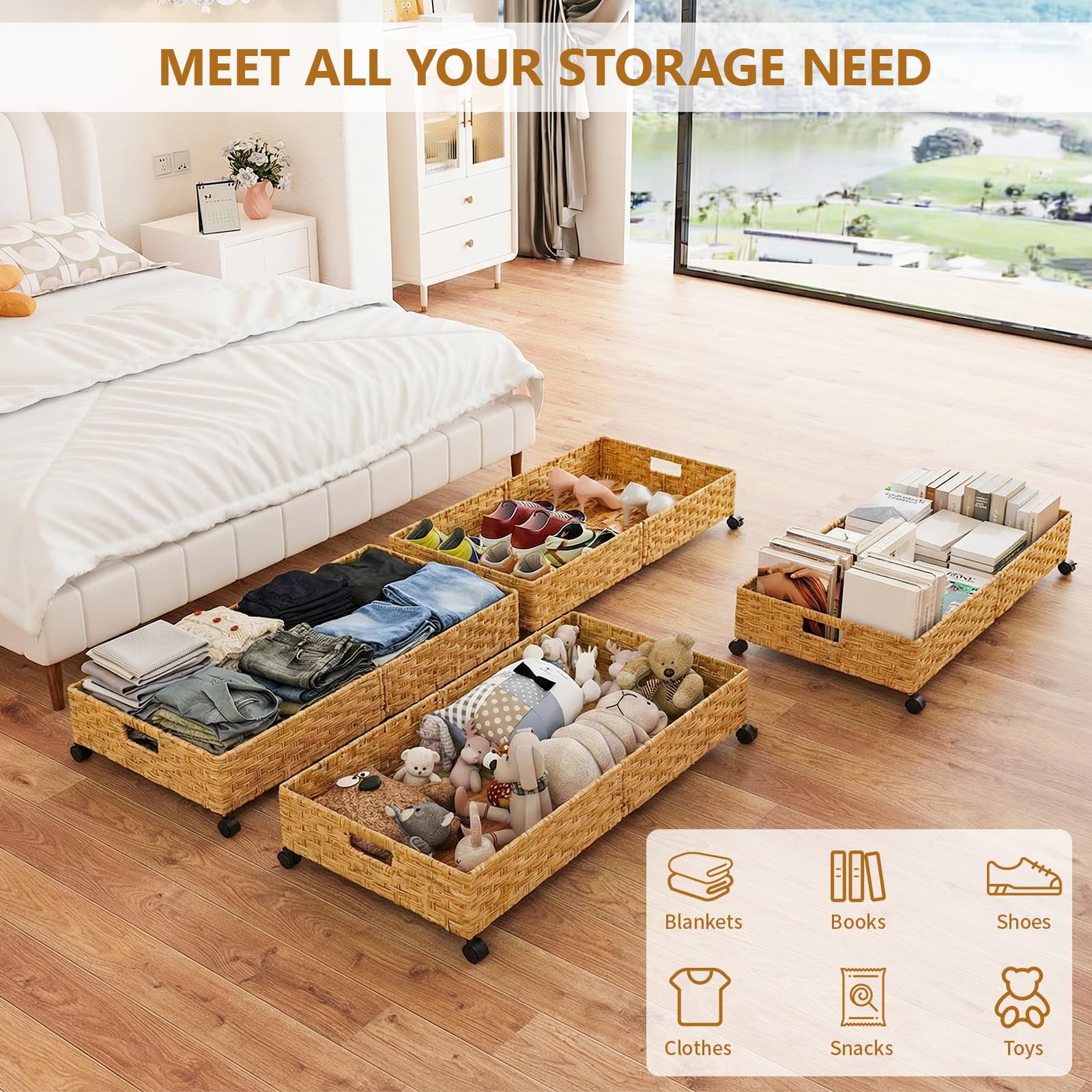 Under Bed Storage with Wheels