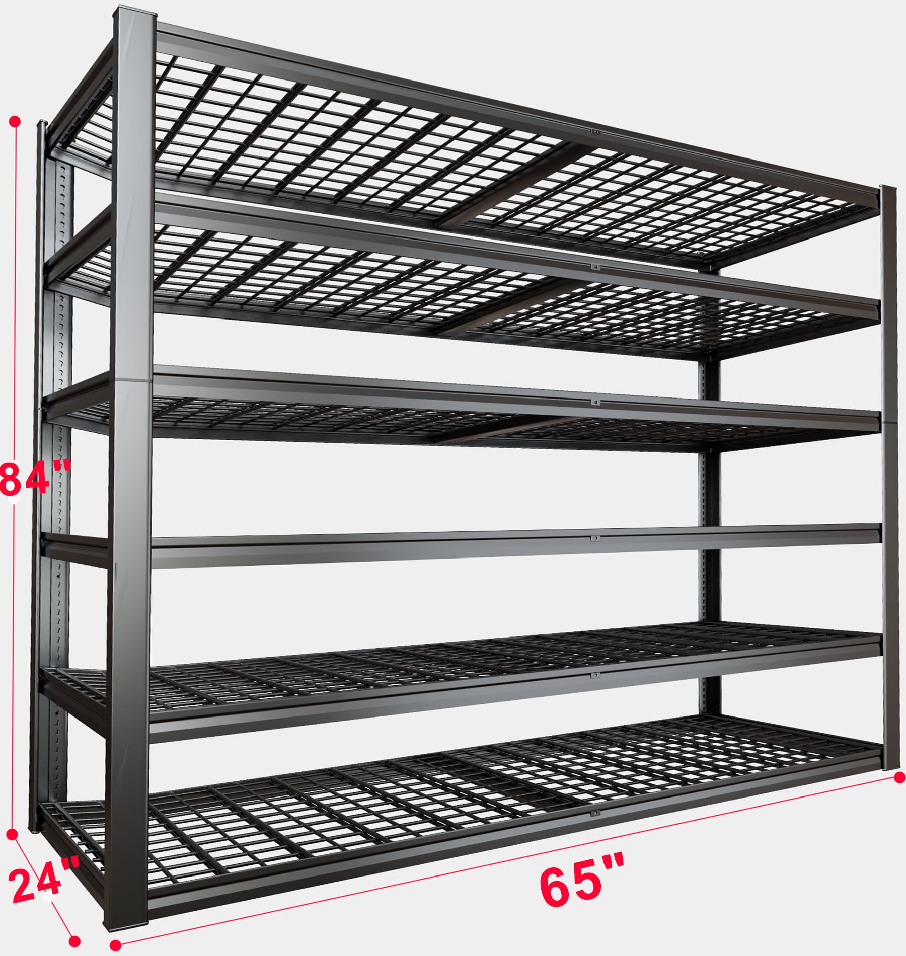 65" W Garage Shelving Heavy Duty