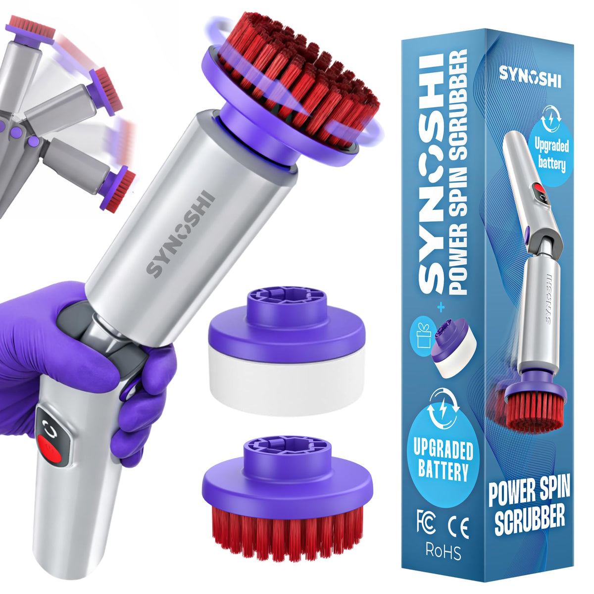 PRO Electric Spin Scrubber Cordless Cleaning Bathroom Scrubber