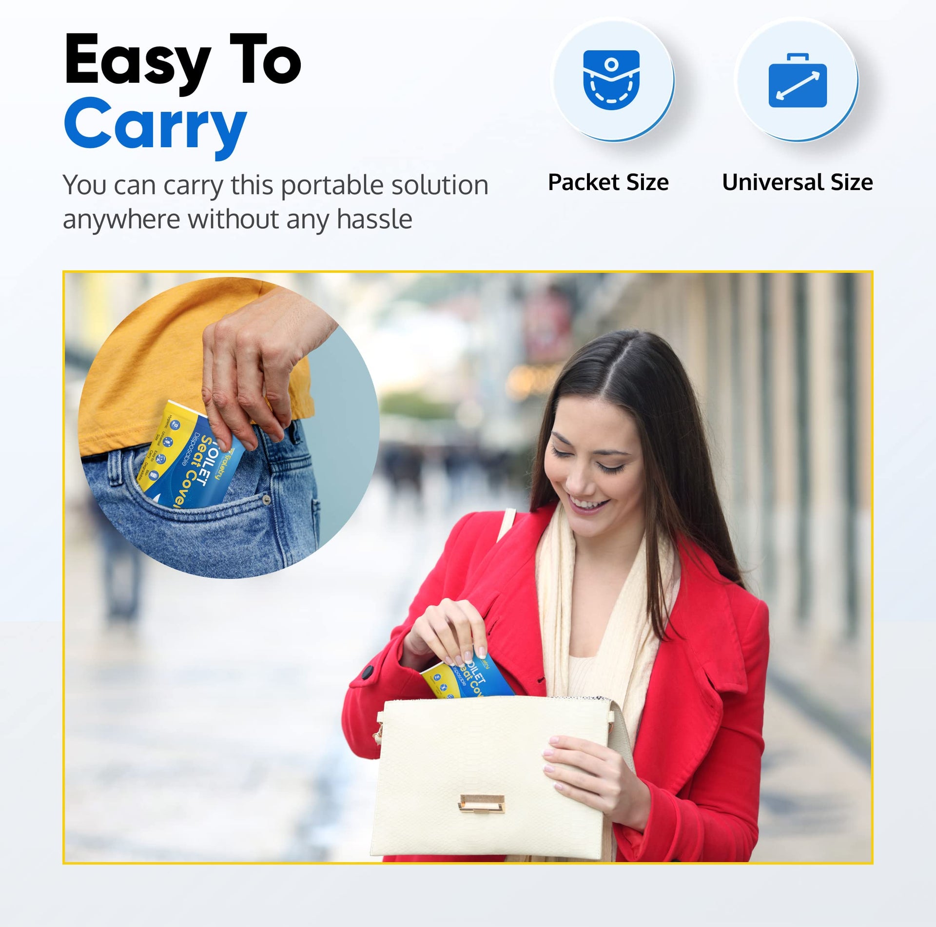 Toilet Seat Covers Disposable Flushable Travel Pack of 50 (50 Count)