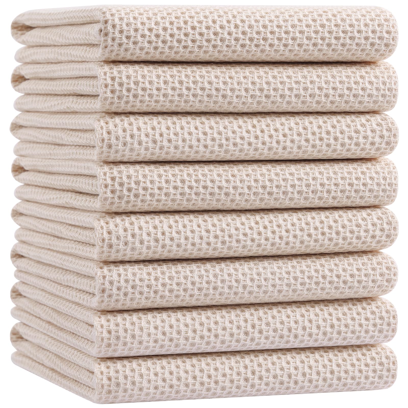 100% Cotton Oversized Waffle Weave Kitchen Towels 8 (8 Count)