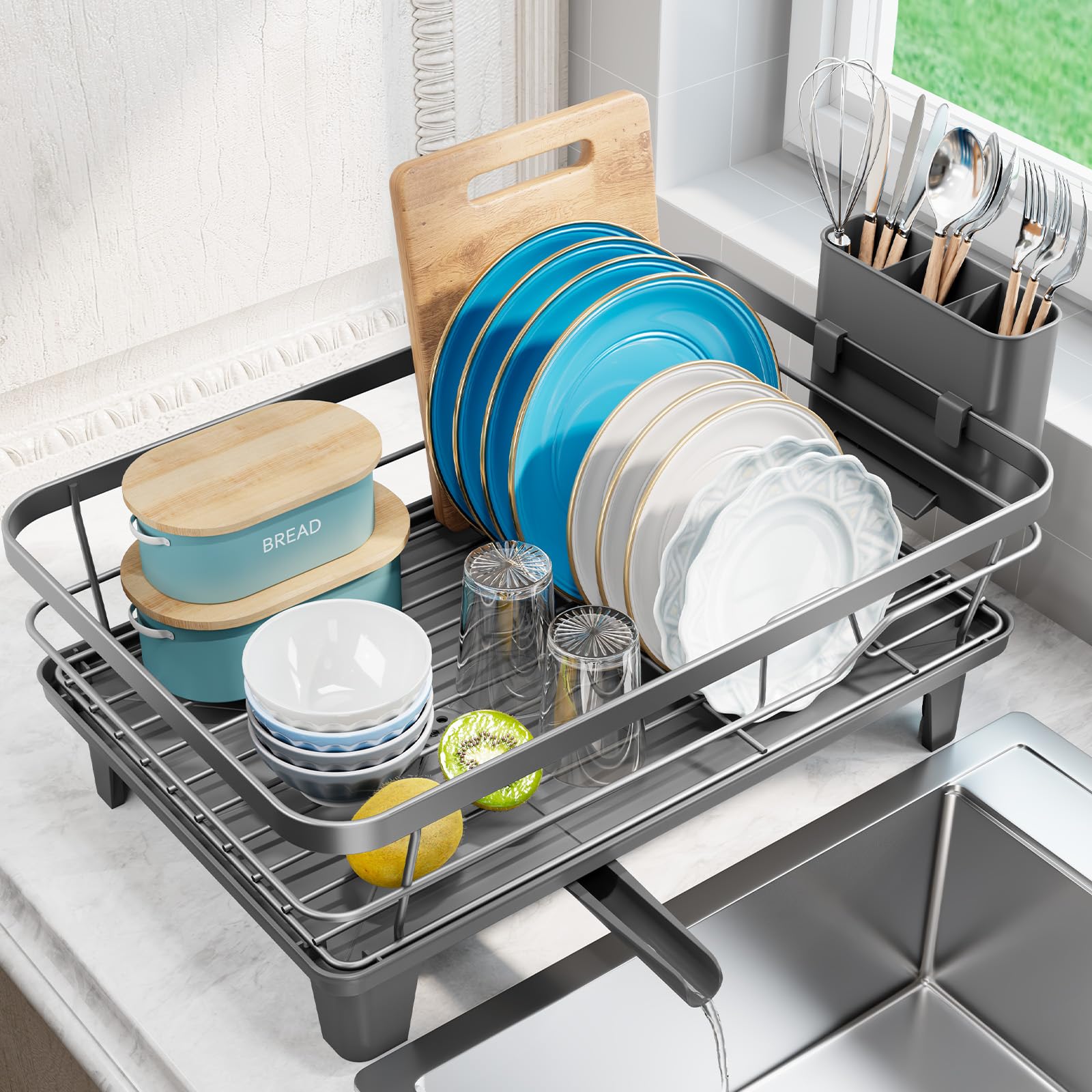 Urakify Dish Drying Rack for Kitchen Counter