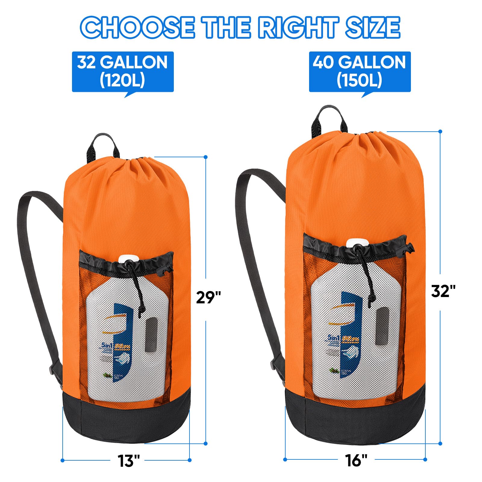 150L Laundry Bag Backpack