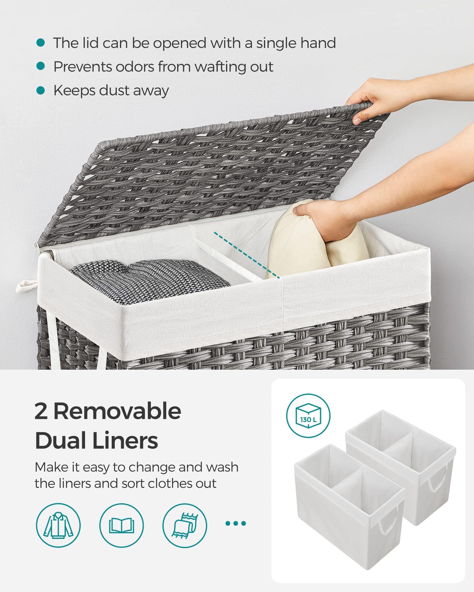 Laundry Hamper with Lid - ModHome Supplies